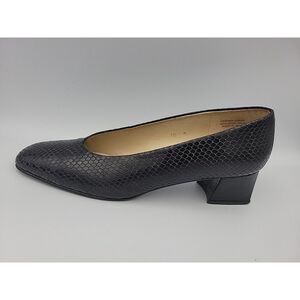 Etienne Aigner Black 90s‎ Leather Snakeskin Sarah Pumps Size 10M